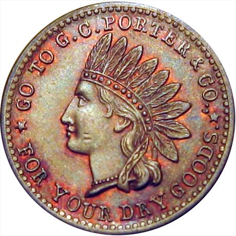 450  -  PA615A-1a  R2  MS62 Meadville Pennsylvania Civil War token