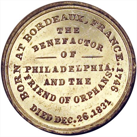 819  -  MILLER PA 336M    MS63 Die Sinker Pennsylvania Merchant token