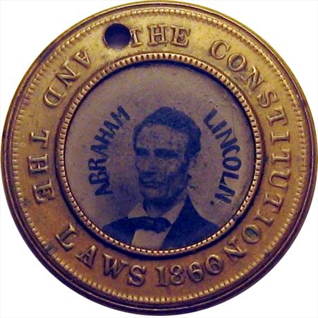 925  -  AL 1860-104    EF Abraham Lincoln 1860 Political Campaign token