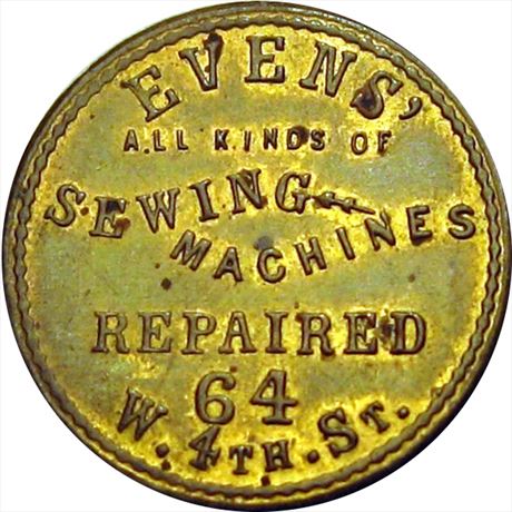 397  -  OH165AMa-1b  R6  AU Cincinnati Ohio Civil War token