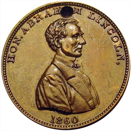 920  -  AL 1860-041    EF+ Abraham Lincoln 1860 Political Campaign oken
