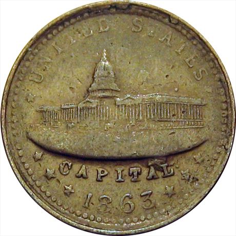 104  -  234/431 a  R6  EF  Patriotic Civil War token