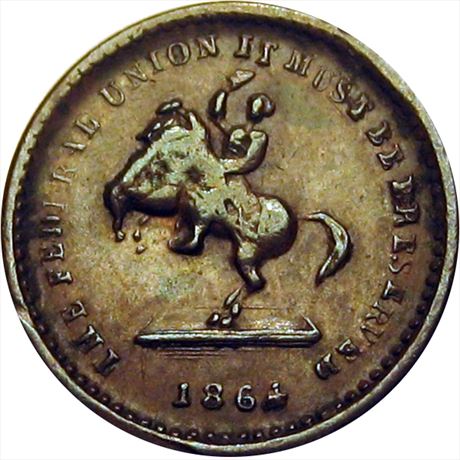 26  -   50/179 a  R8  EF  Patriotic Civil War token