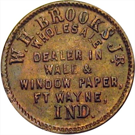 188  -  IN290E-2a  R7  EF Fort Wayne Indiana Civil War token