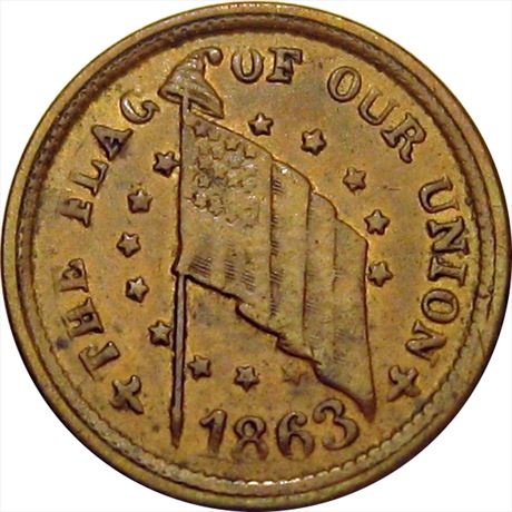 95  -  203/412 a  R3  VF+  Patriotic Civil War token