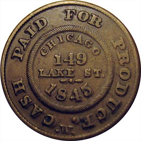 672  -  MILLER IL  8C    VF+ Chicago Illinois Merchant token