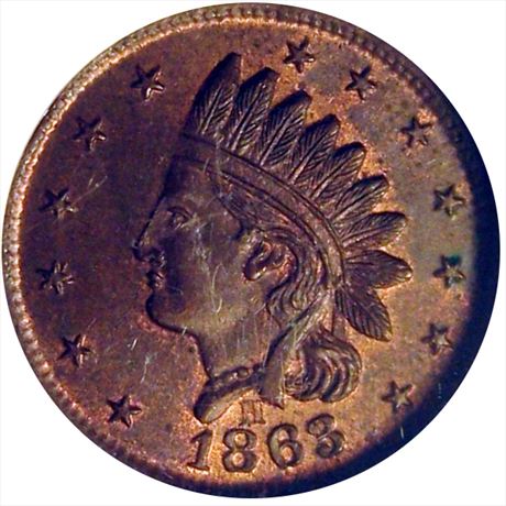 44  -   87/356 a  R1 NGC MS66  Patriotic Civil War token