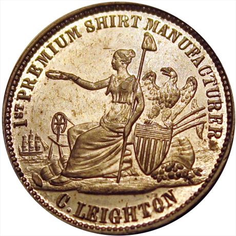 711  -  MILLER NY  423    MS63  New York Merchant token