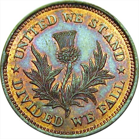 120  -  450/471 a  R1  MS63  Patriotic Civil War token