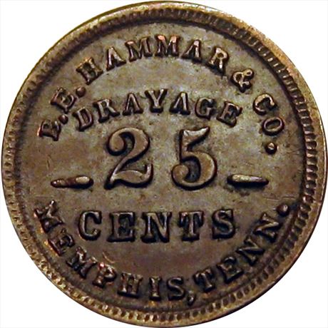 473  -  TN600C-4a  R8  AU Memphis Tennessee Civil War token