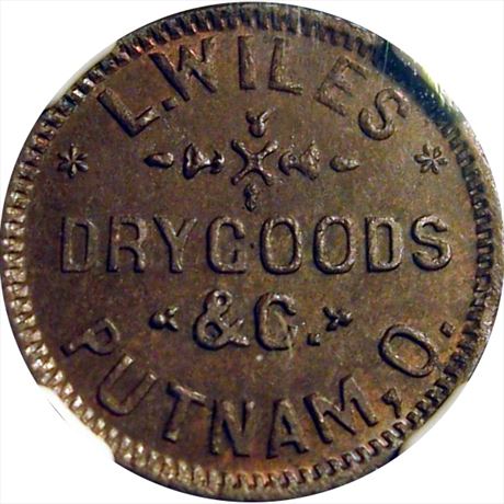 432  -  OH755A-1a  R6 NGC MS64 Putnam Ohio Civil War token