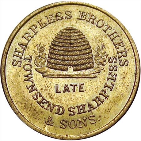 858  -  MILLER PA 470    MS63 Philadelphia Pennsylvania Merchant token