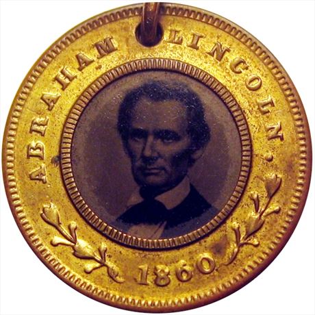 924  -  AL 1860-100    AU Abraham Lincoln 1860 Political Campaign token