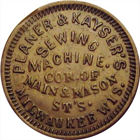 502  -  WI510AF-1a  R4  EF Milwaukee Wisconsin Civil War token