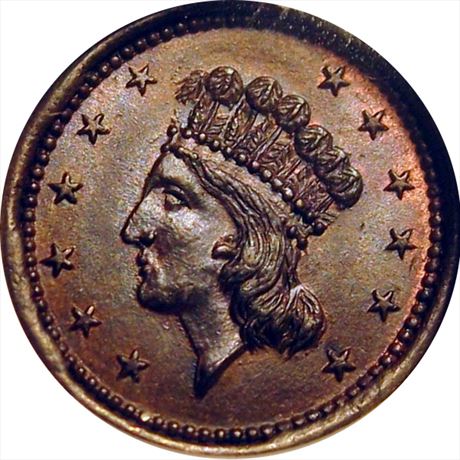 32  -   53/336 a  R1 NGC MS65  Patriotic Civil War token
