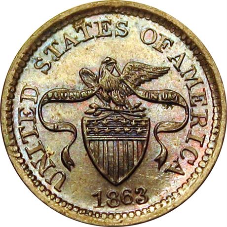15  -   68/198 a  R4  MS63  Patriotic Civil War token
