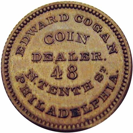 583  -  MILLER PA  90  MS63 Coin Dealer Philadelphia Pennsylvania Merchant token