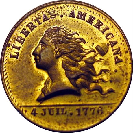 541  -  MILLER NY  268B   MS63 Libertas Americana New York Merchant token