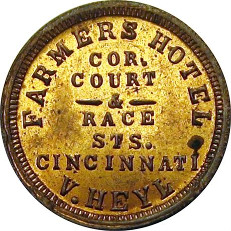 268  -  OH165BV-12a  R6  MS63 Cincinnati Ohio Civil War Store Card