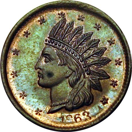 14  -   64/362 a  R4  UNC Details  Patriotic Civil War token
