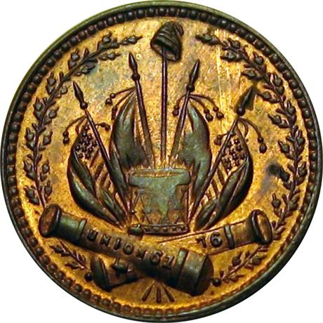 30  -  163/352 a  R2  MS64  Patriotic Civil War token