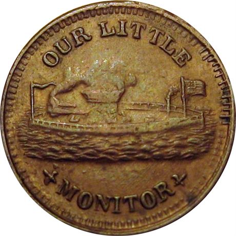 46  -  238/405 a  R3  MS62  Patriotic Civil War token