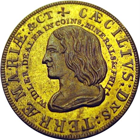606  -  MILLER PA 219 MS63 Coin Dealer Philadelphia Pennsylvania Merchant token
