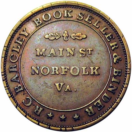 688  -  MILLER VA  6   VF Details Norfolk Virginia Merchant token