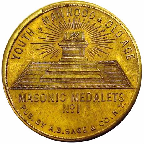 760  -  Sage's Masonic Medalets No. 1   MS63