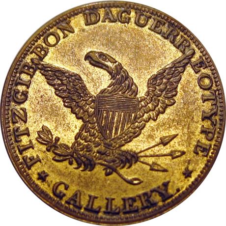 540  -  MILLER NY  263   AU+ Daguerreotype  New York Merchant token