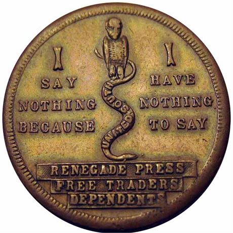 696  -  GC 1884-11   EF+ Grover Cleveland Political Campaign token