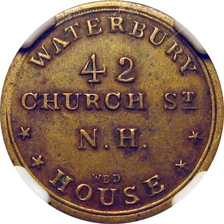 526  -  MILLER CT 27A R8 NGC XF45 Waterbury House  Merchant token