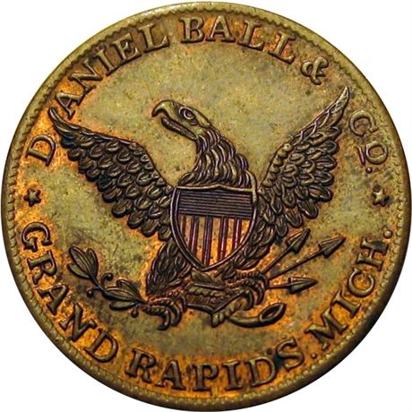 532  -  MILLER MI  8   MS63 Grand Rapids Michigan Merchant token