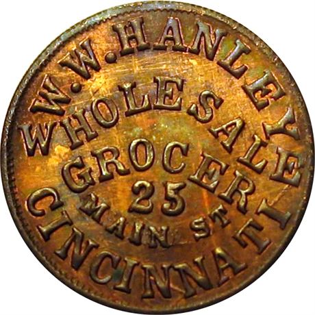 265  -  OH165BL-4a  R7  MS64 Cincinnati Ohio Civil War Store Card