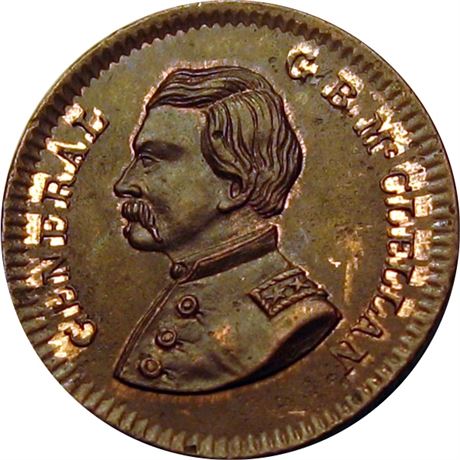 25  -  138/255 a  R2  MS63  Patriotic Civil War token