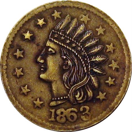 13  -   59/385 b  R4  EF  Patriotic Civil War token