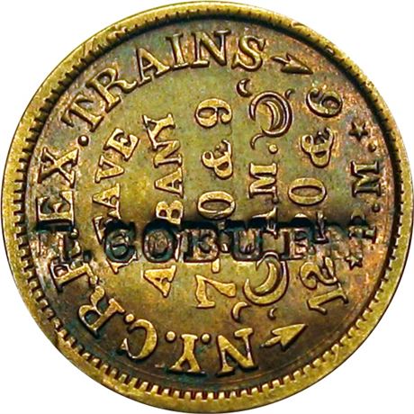 386  -  H. COLBURN on 1863 Civil War Store Card token NY 10D-1a