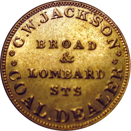 614  -  MILLER PA 235B   MS63 Philadelphia Pennsylvania Merchant token