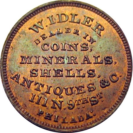 611  -  MILLER PA 230A MS62 Coin Dealer Philadelphia Pennsylvania Merchant token