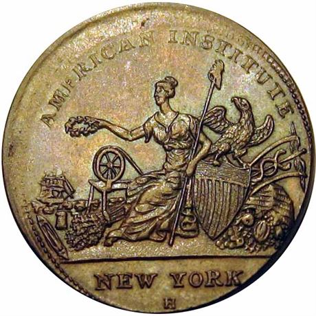 450  -  LOW 104 / HT-155  R1  MS62 New York Hard Times token