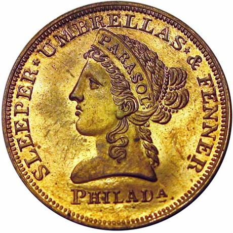 648  -  MILLER PA 477   MS64 Philadelphia Pennsylvania Merchant token