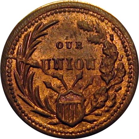 35  -  178/266 a  R3  MS63  Patriotic Civil War token