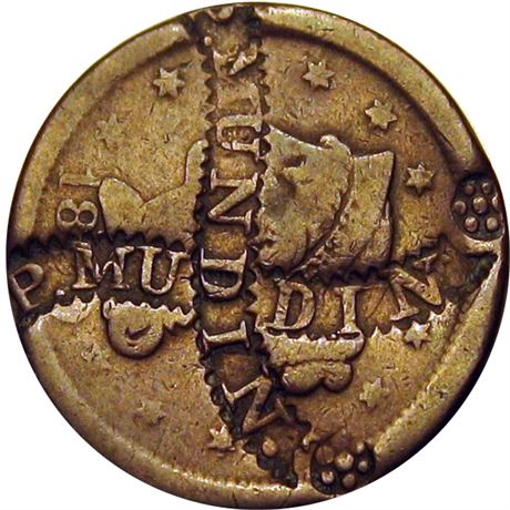 395  -  (J.) P. MUNDIN* on 1850 Large Cent