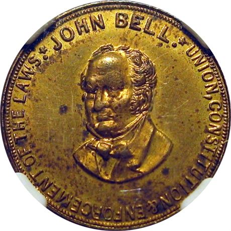 705  -  JBELL 1860-9  NGC MS64 John Bell Political Campaign token