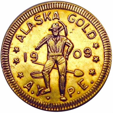 722  -  HK-360 R5  MS63 1909 Alaska-Yukon-Pacific Exposition So-Called Dollar