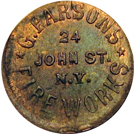 205  -  NY630BE-12a  R8  UNC Details  New York Civil War Store Card