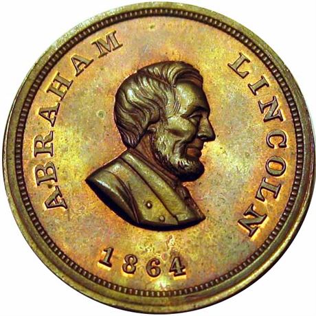 690  -  MILLER VA 29 1/2   MS64 Lincoln Petersburg Virginia Merchant token