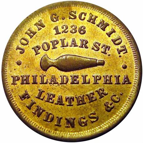 645  -  MILLER PA 443   AU+ Goat Skins Philadelphia Pennsylvania Merchant token