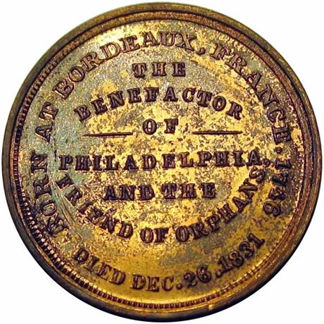 632  -  MILLER PA 336O MS62 Die Sinker Philadelphia Pennsylvania Merchant token