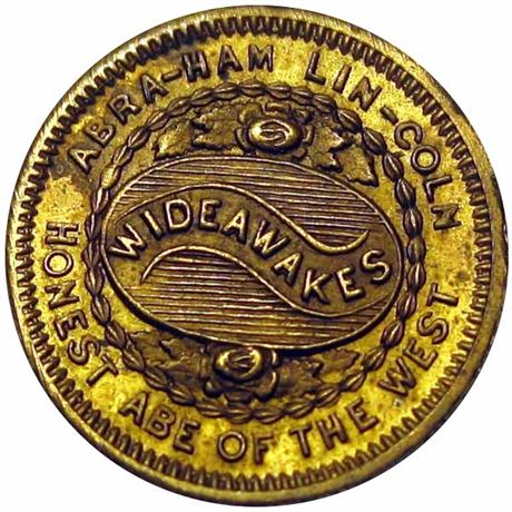 693  -  AL 1860-74B   MS62 Abraham Lincoln Political Campaign token